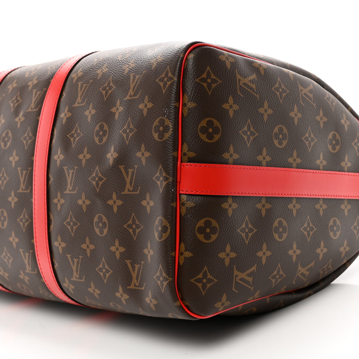 Louis Vuitton Calfskin Monogram Keepall Bandouliere 50 Coquelicot 7 of 9