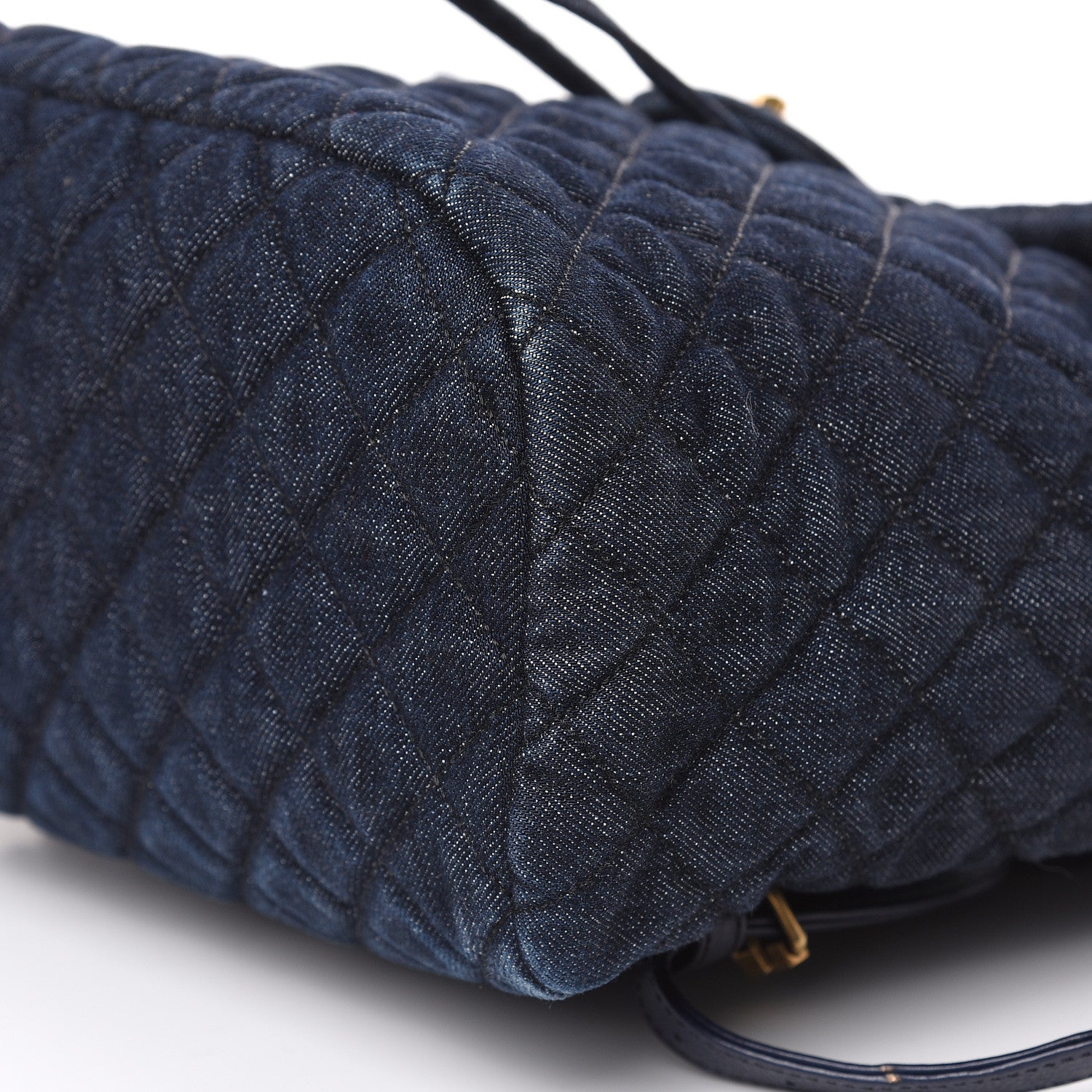 Chanel Washed Denim Quilted Large Urban Spirit Backpack Dark Blue 9 of 15
