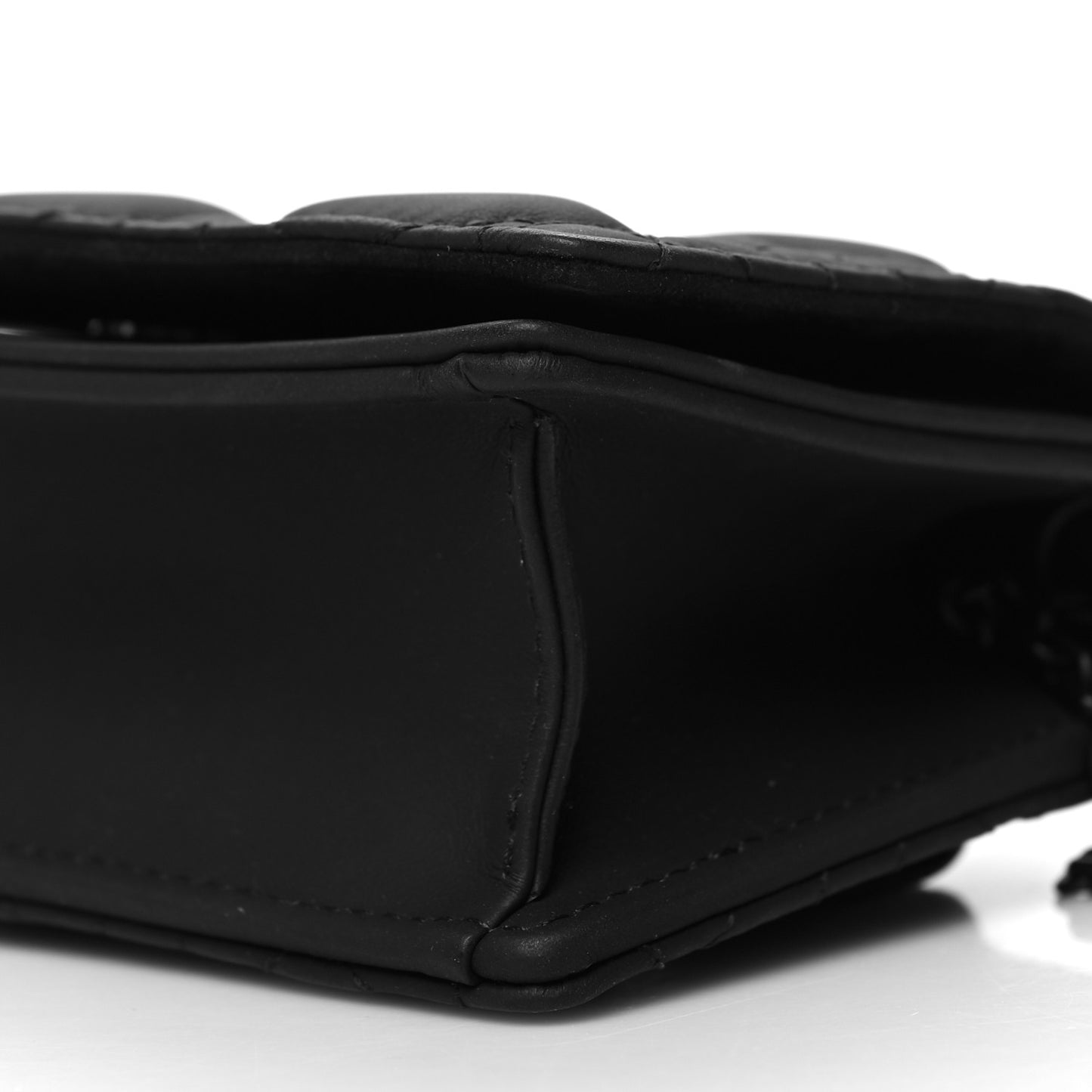 Ultra Matte Calfskin Cannage Nano Lady Dior Pouch Black