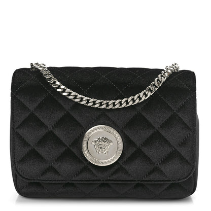 Versace Velvet Quilted Icon Crossbody Bag Black 1 of 11