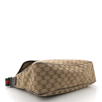 Gucci Monogram Web Medium Flap Messenger Beige Dark Brown 4 of 10