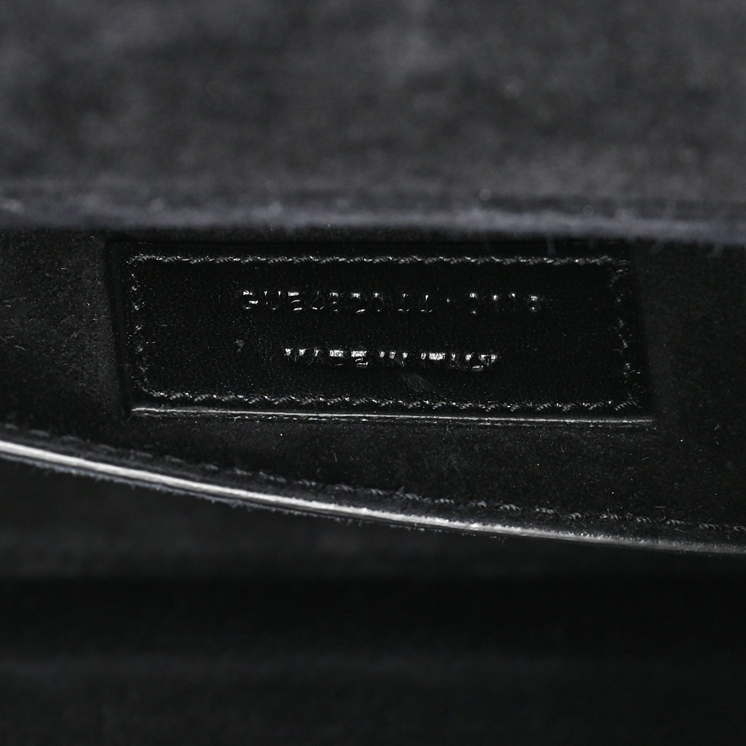 Saint Laurent Calfskin Crocodile Embossed Medium Bellechasse Satchel Black 7 of 14