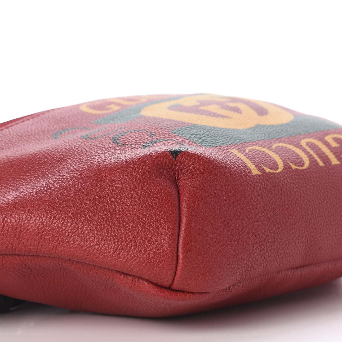 Grained Calfskin Logo Belt Bag Hibiscus Red