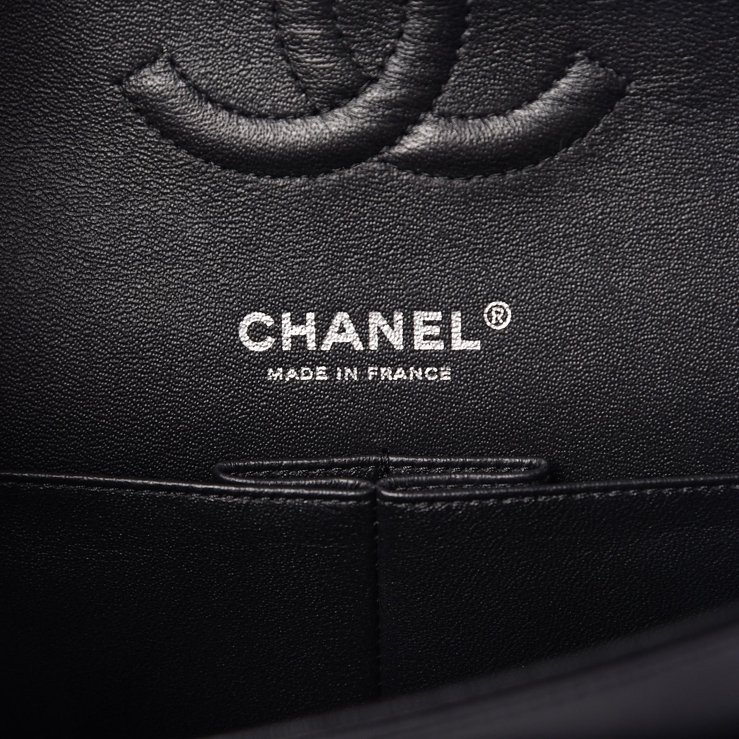 Lambskin Chevron Quilted Medium Double Flap So Black