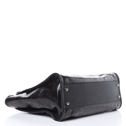 Chanel Glazed Calfskin Small Deauville Tote Black 4 of 14