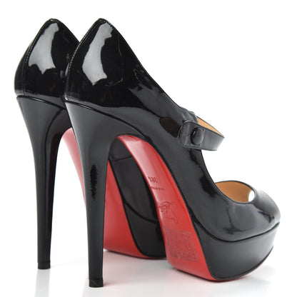 Christian Louboutin Patent Bana 140 Pumps 38.5 Black 4 of 12