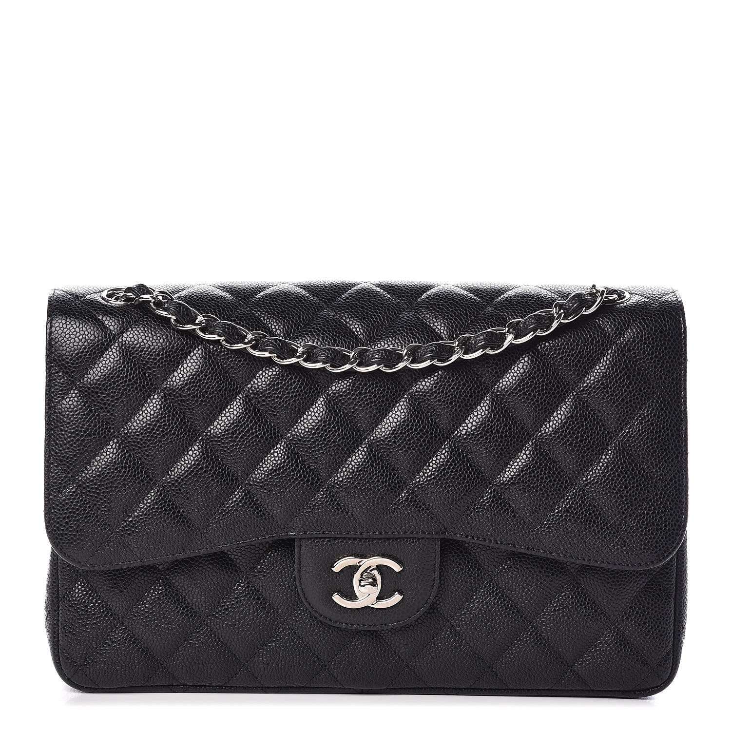 Chanel Caviar Quilted Jumbo Double Flap Black 1 of 9