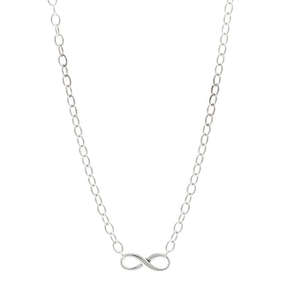 Tiffany Sterling Silver Narrow Infinity Link Necklace 1 of 4
