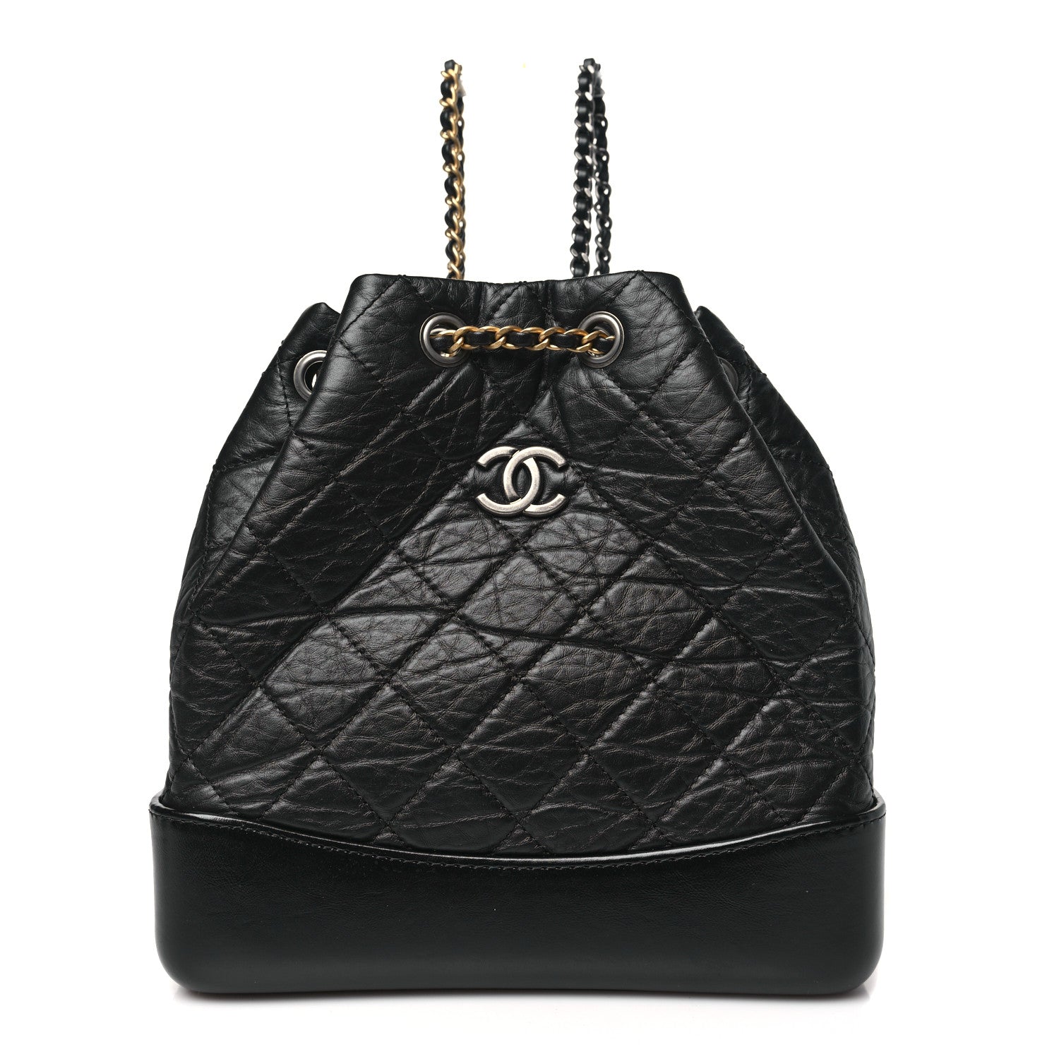 Chanel Aged Calfskin Quilted Small Gabrielle Backpack Black 1 of 11