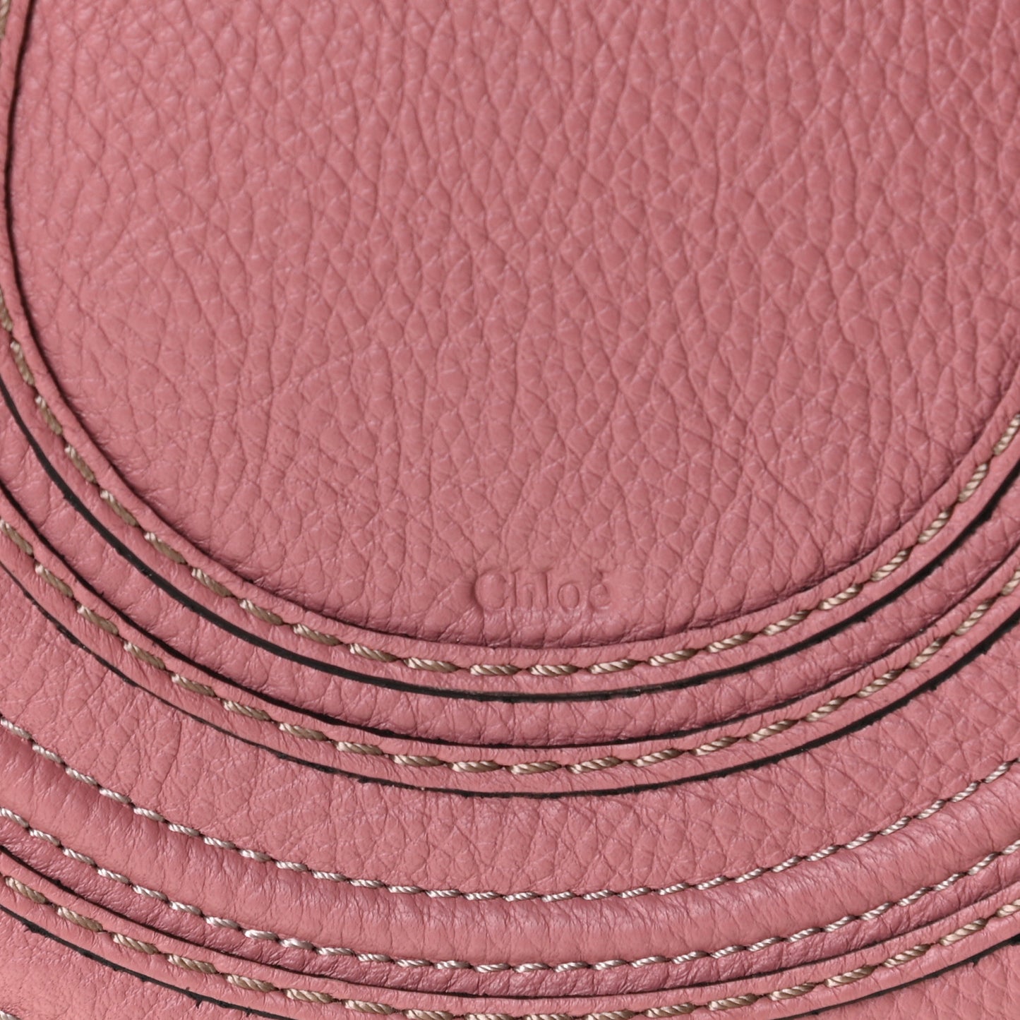 Calfskin Mini Marcie Round Crossbody Bag Rusty Pink