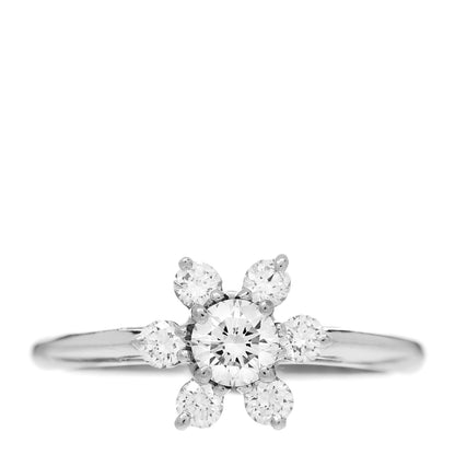 Tiffany Platinum Diamond Flower Ring 48 4.5 1 of 4