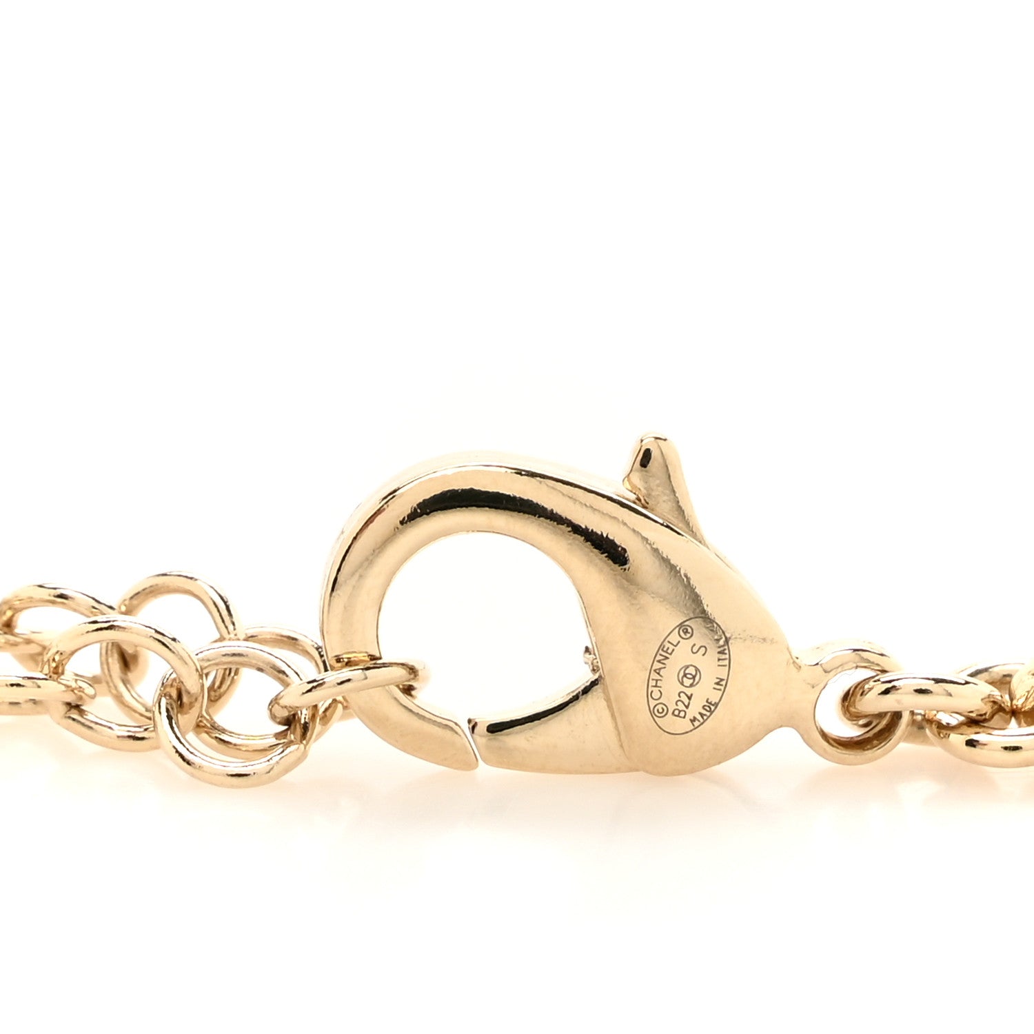 Chanel Lambskin Crystal Chain CC Fancy Belt 75 30 Gold Black 3 of 4