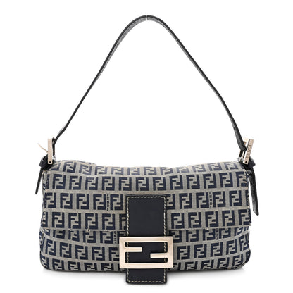 Fendi Zucchino Baguette Navy 1 of 14