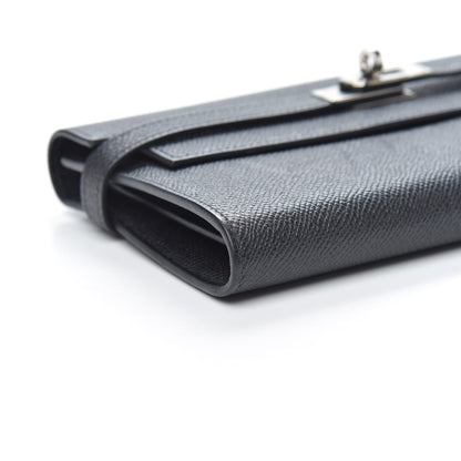 Hermes Epsom Kelly Longue Wallet Black 11 of 13