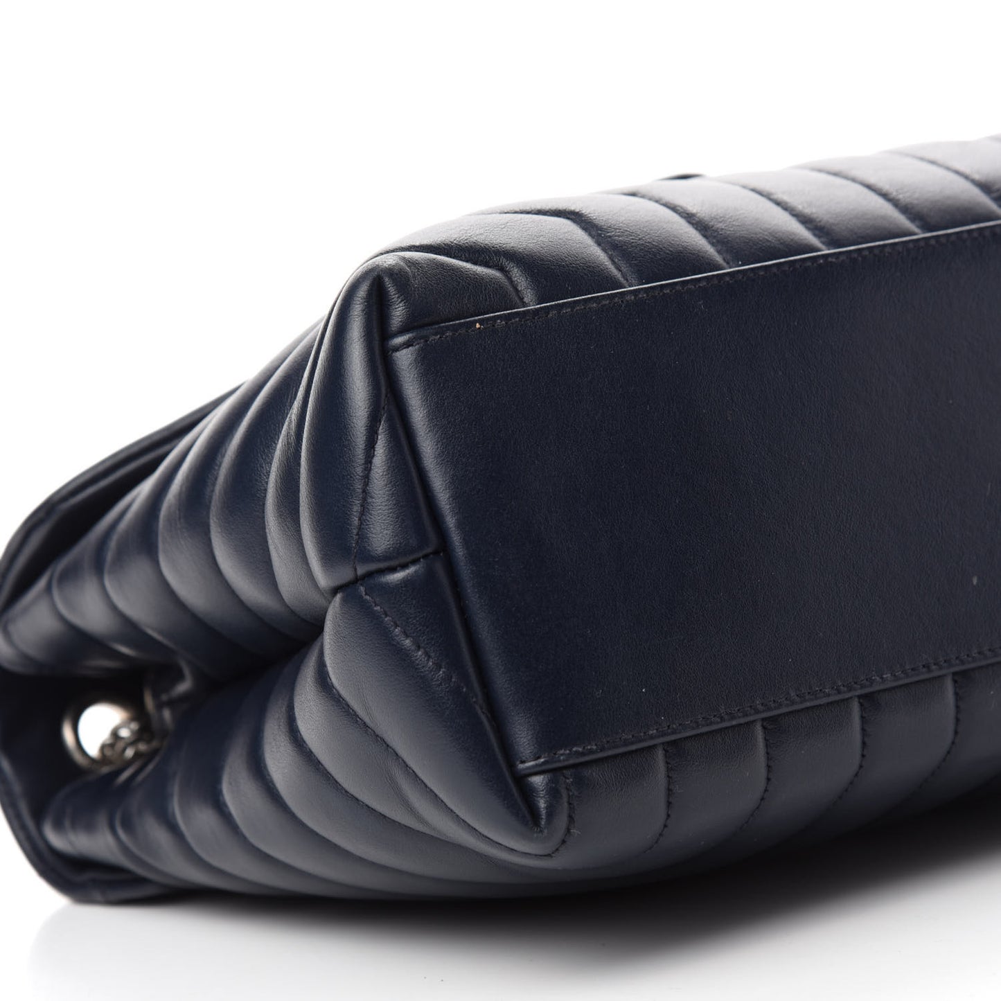 Calfskin Y Quilted Monogram Medium Loulou Chain Satchel Medium Blue
