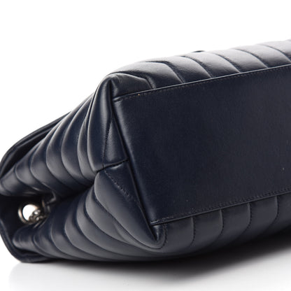 Saint Laurent Calfskin Y Quilted Monogram Medium Loulou Chain Satchel Medium Blue 6 of 11
