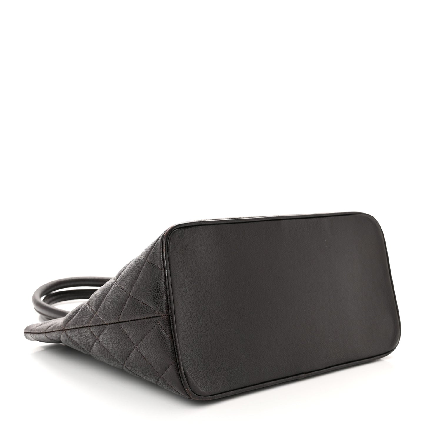 Caviar Quilted Medallion Tote Dark Brown