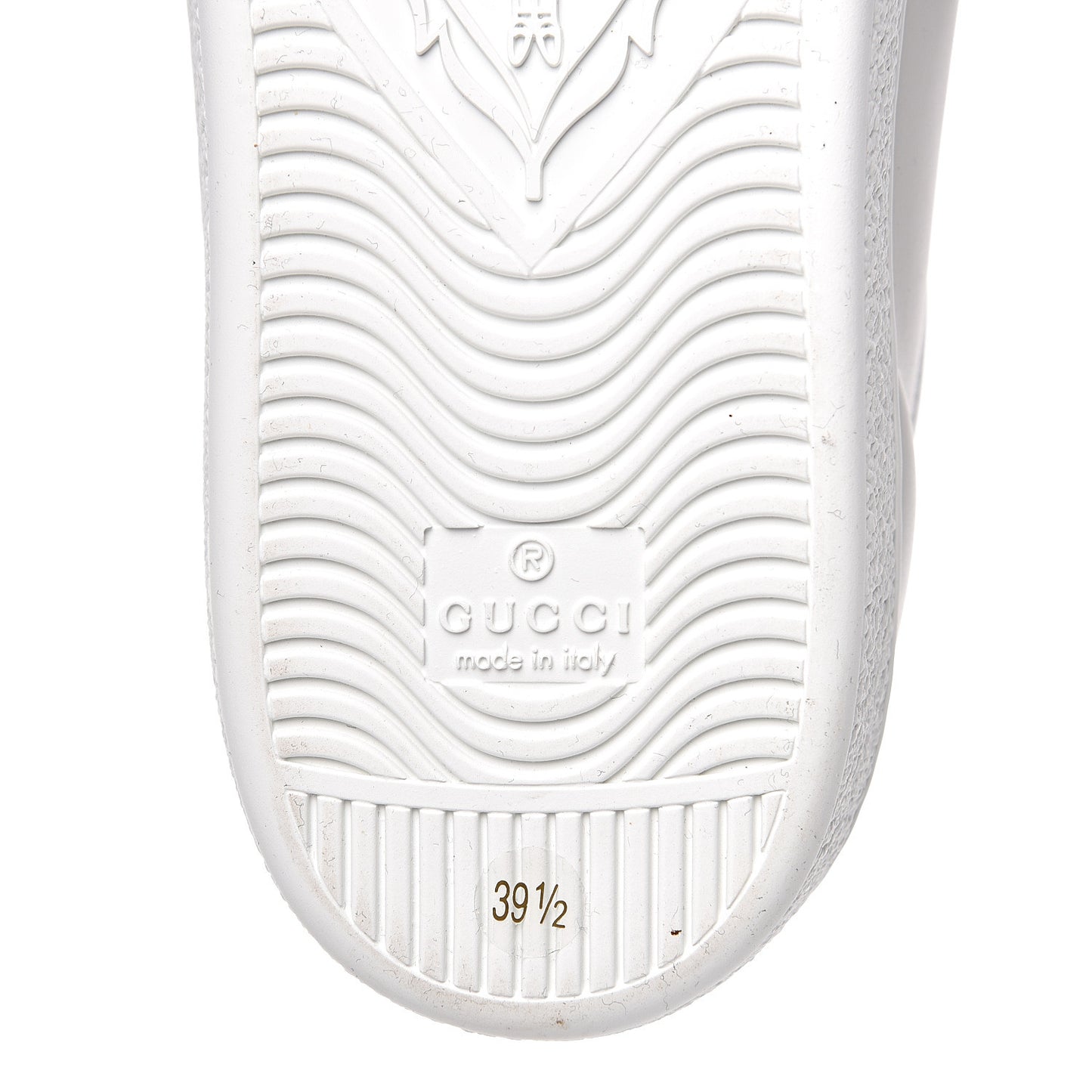 Calfskin Interlocking G Perforated Womens Ace Sneakers 39.5 White Grey Sky