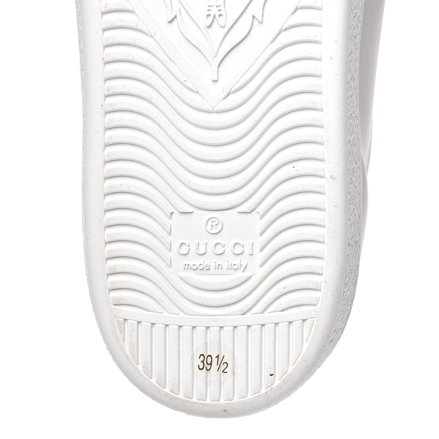 Gucci Calfskin Interlocking G Perforated Womens Ace Sneakers 39.5 White Grey Sky 8 of 11