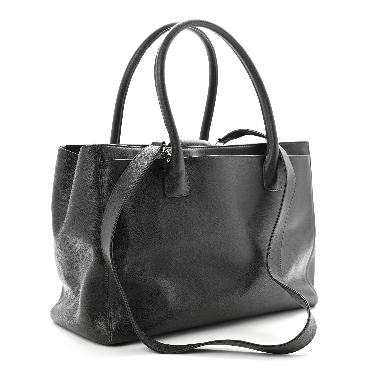 Chanel Calfskin Cerf Executive Shopper Tote Grey 3 of 15