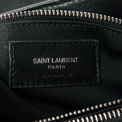 Saint Laurent Calfskin Y Quilted Monogram Medium Loulou Satchel Black 7 of 11