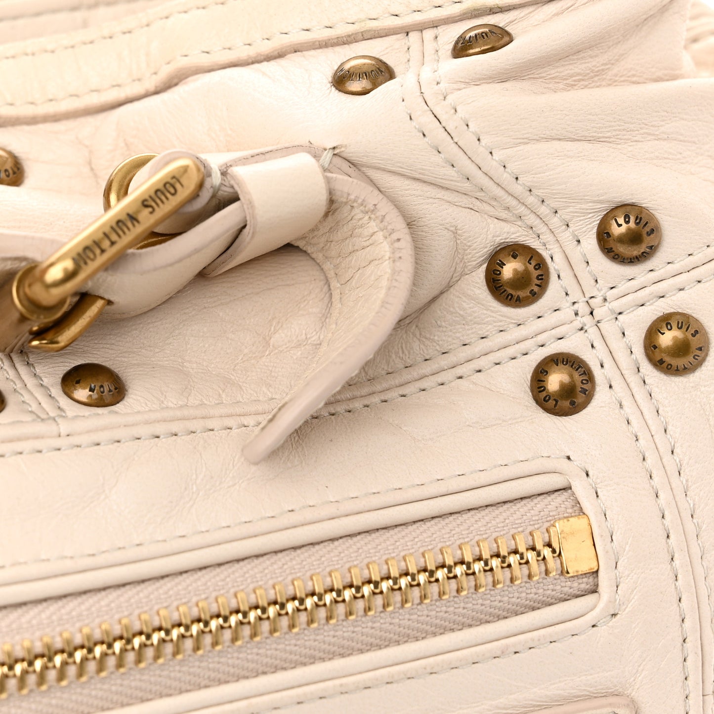 Lambskin Riveting White