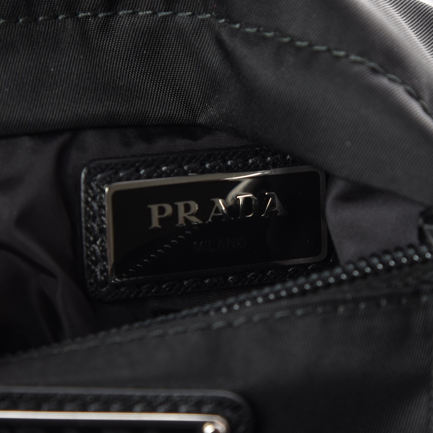 Prada Tessuto Nylon Crossbody Bag Black 9 of 9