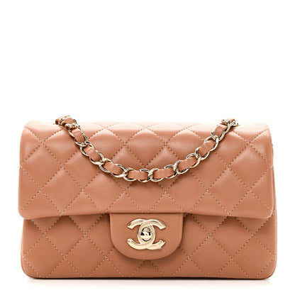 Chanel Lambskin Quilted Mini Rectangular Flap Brown 1 of 11