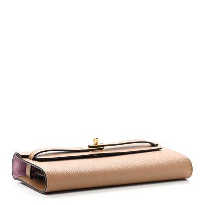 Hermes Epsom Verso Kelly Wallet To Go Chai Mauve Sylvestre 3 of 6