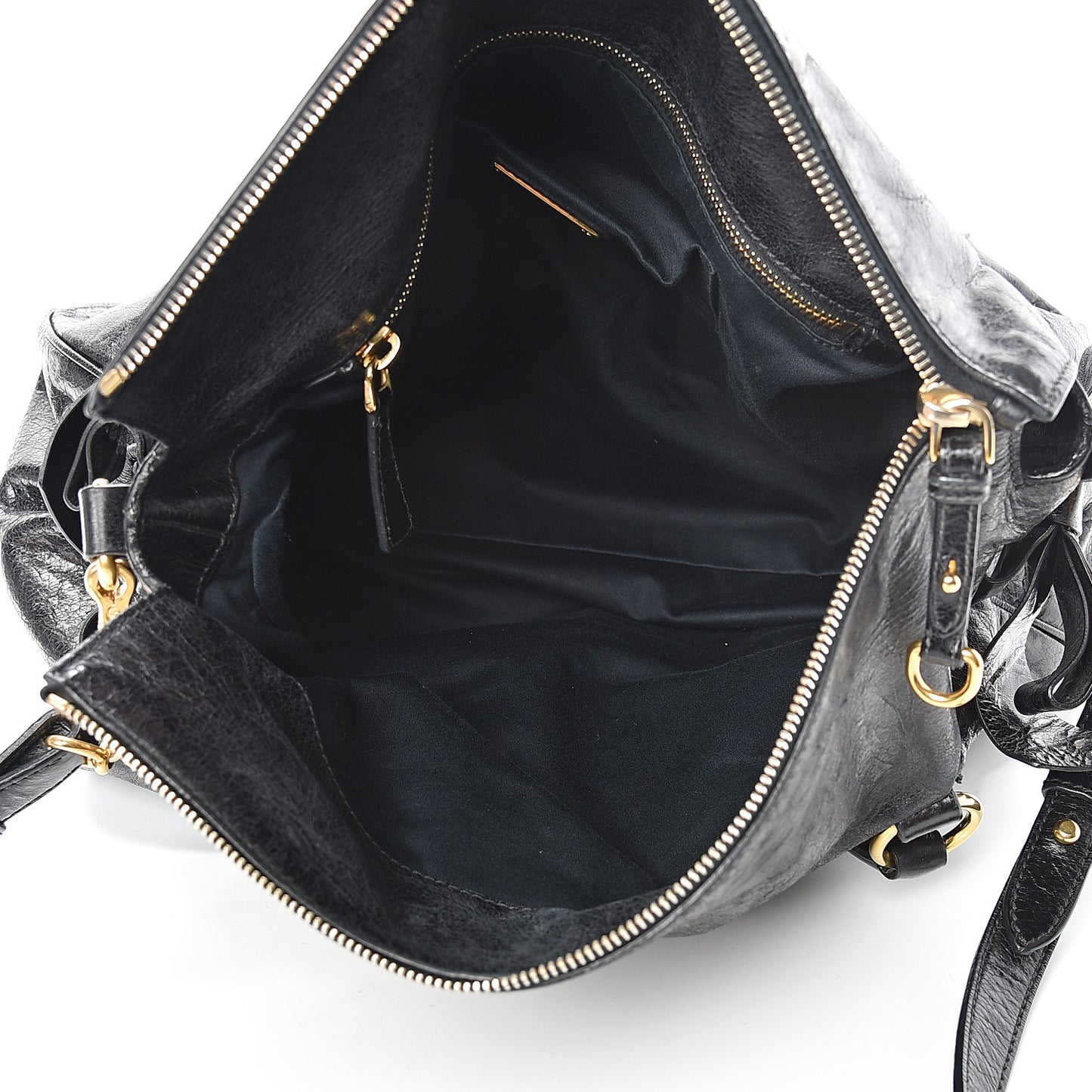 Vitello Lux Bow Tote Black