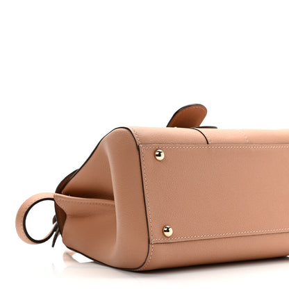 Delvaux Grained Calfskin Mini Brillant Satchel Nude 8 of 9