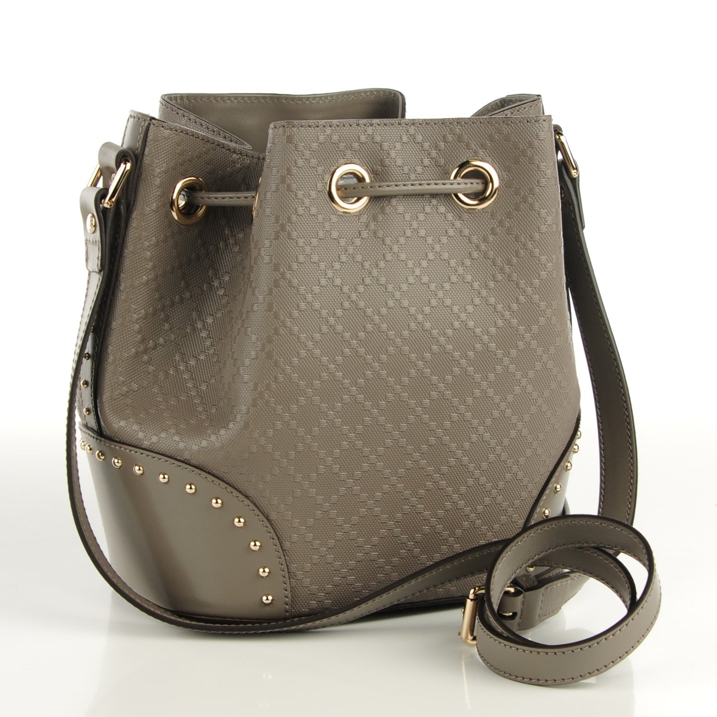 Bright Diamante Studded Small Bucket Bag Loess