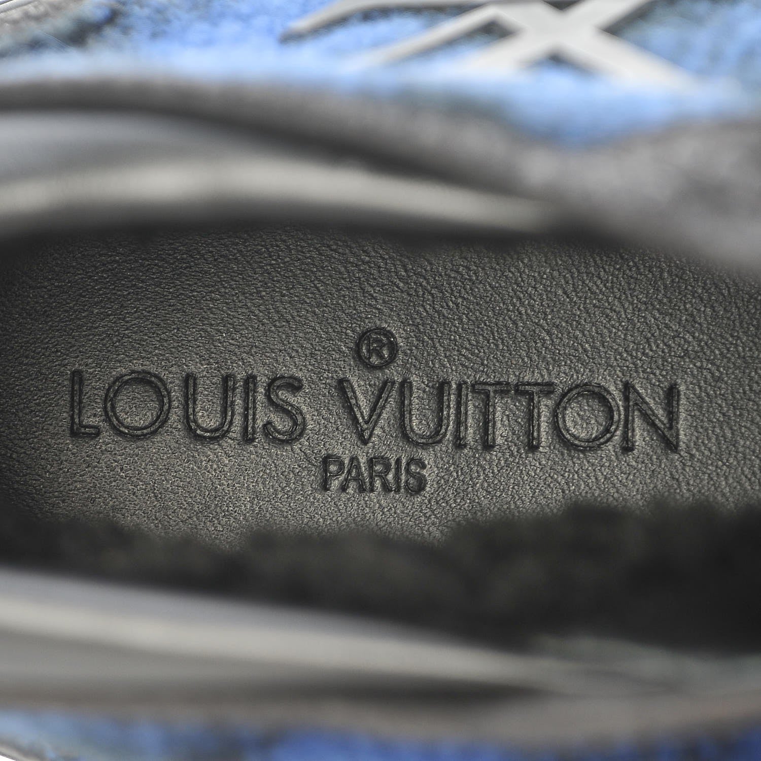 Louis Vuitton Nubuck Wool Plaid Sneakers 11 Blue 10 of 11