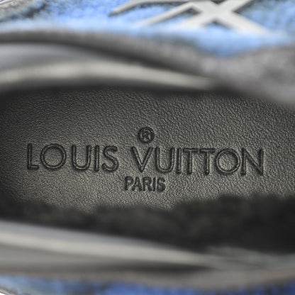 Louis Vuitton Nubuck Wool Plaid Sneakers 11 Blue 10 of 11