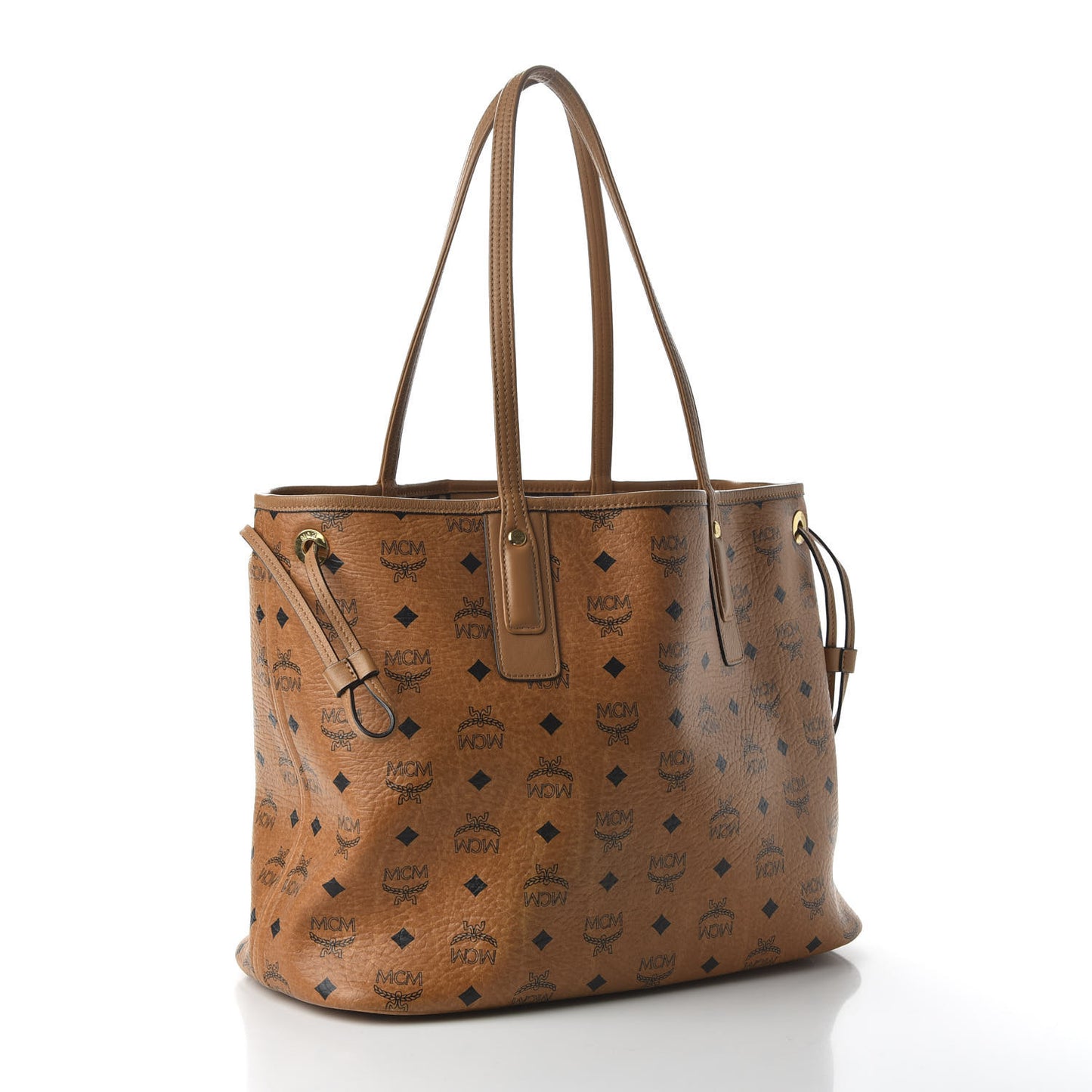 Visetos Medium Liz Reversible Shopper Tote Cognac