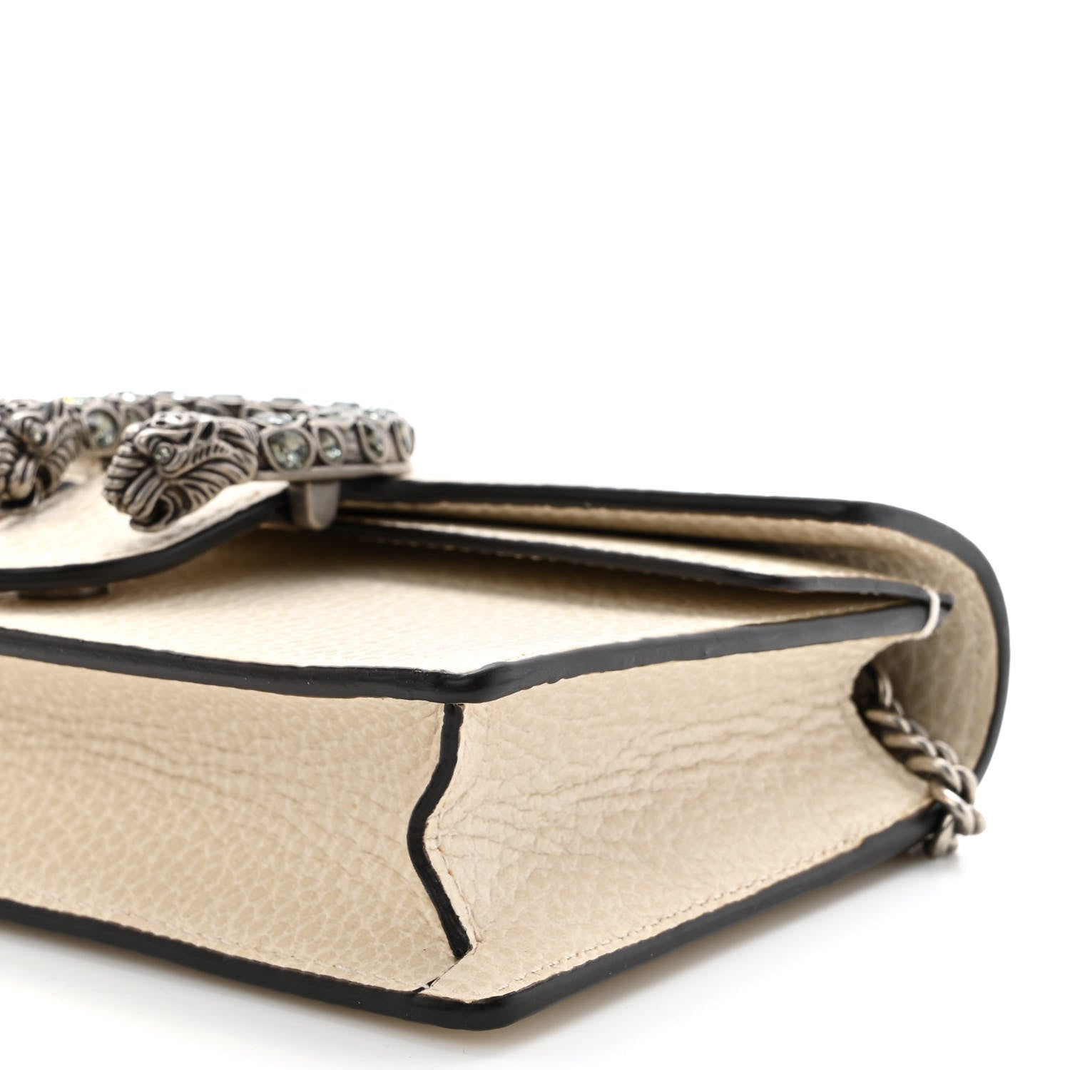 Gucci Dollar Calfskin Crystal Super Mini Dionysus Shoulder Bag Mystic White Black Diamond 9 of 10
