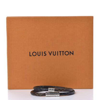 Louis Vuitton Monogram Eclipse Keep It Double Bracelet 19 7 of 7