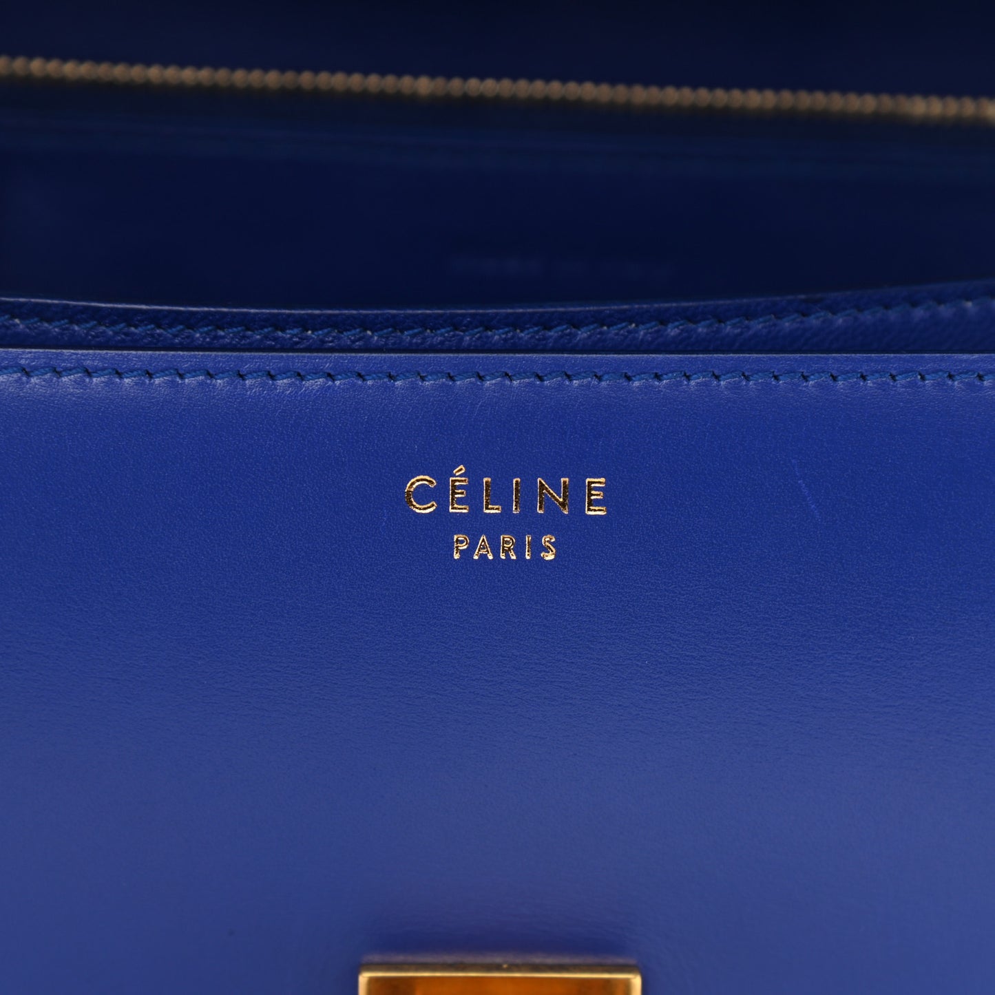 Smooth Calfskin Medium Classic Box Flap Bag Indigo