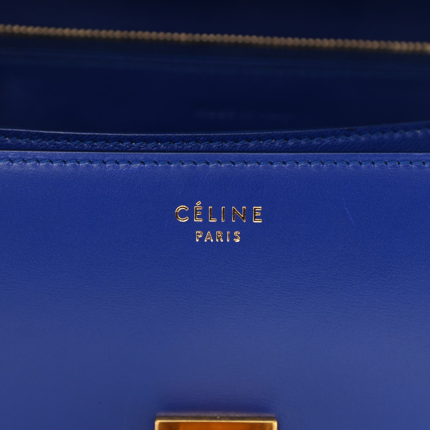 Celine Smooth Calfskin Medium Classic Box Flap Bag Indigo 5 of 8