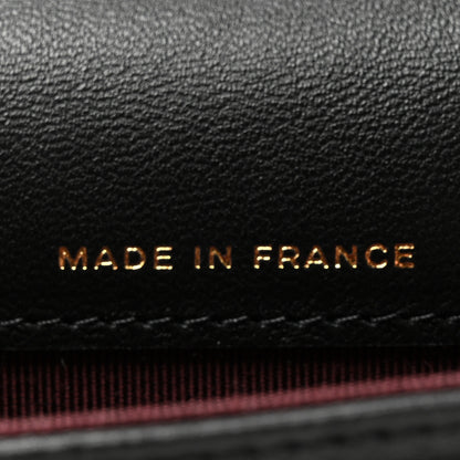 Chanel Lambskin Quilted Flap Card Holder Wallet Black 7 of 9