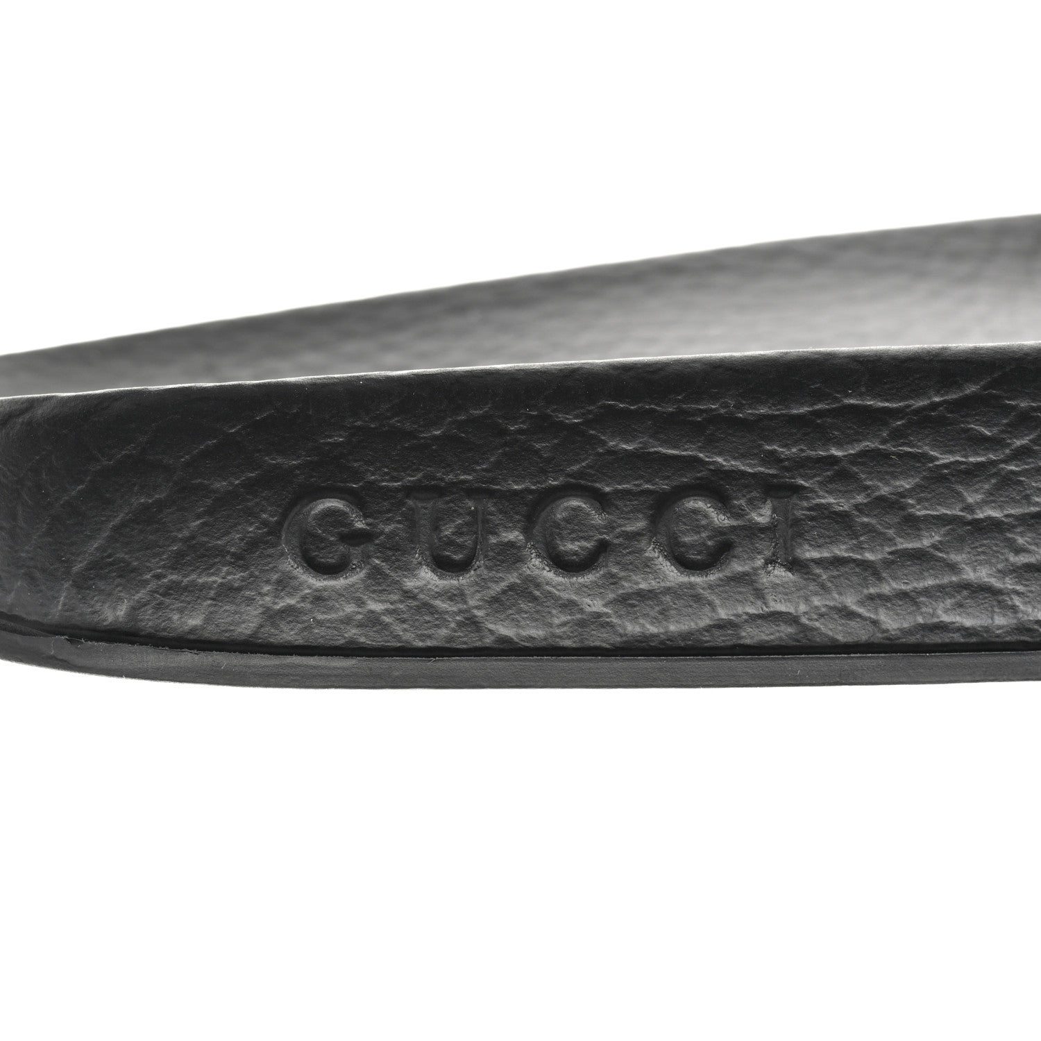 Gucci Rubber Womens Logo Slide Sandals 38 Black 8 of 10