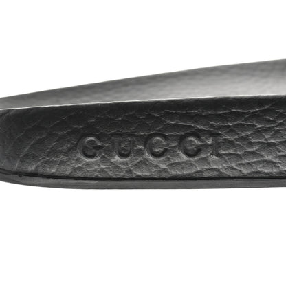 Gucci Rubber Womens Logo Slide Sandals 38 Black 8 of 10