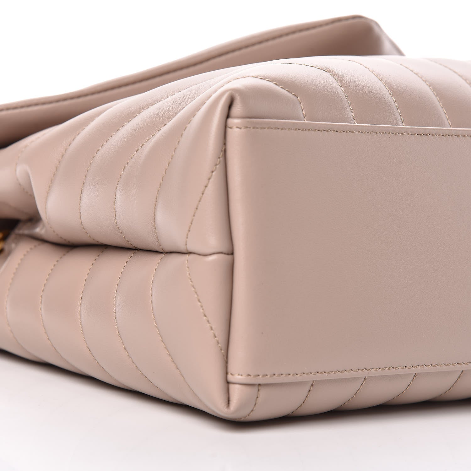 Saint Laurent Calfskin Y Quilted Monogram Medium Loulou Chain Satchel Light Natural 11 of 12