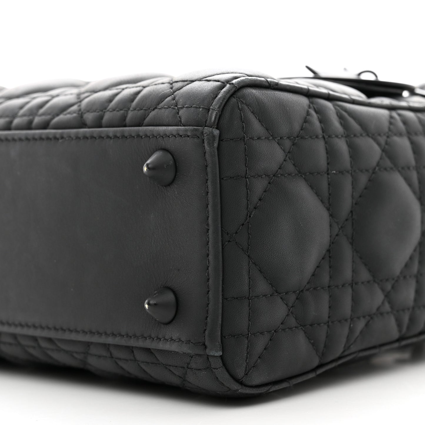 Ultra Matte Calfskin Cannage Small My ABCDior Lady Dior Black