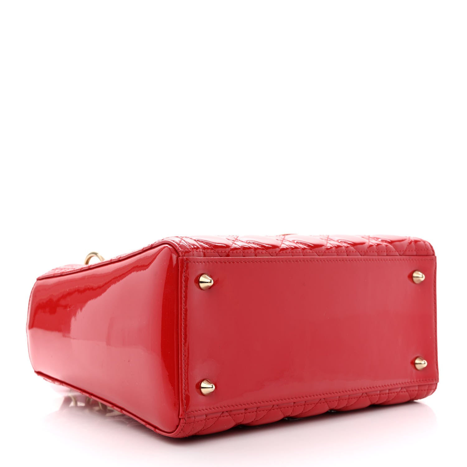 Christian Dior Patent Cannage Medium Lady Dior Red 4 of 12