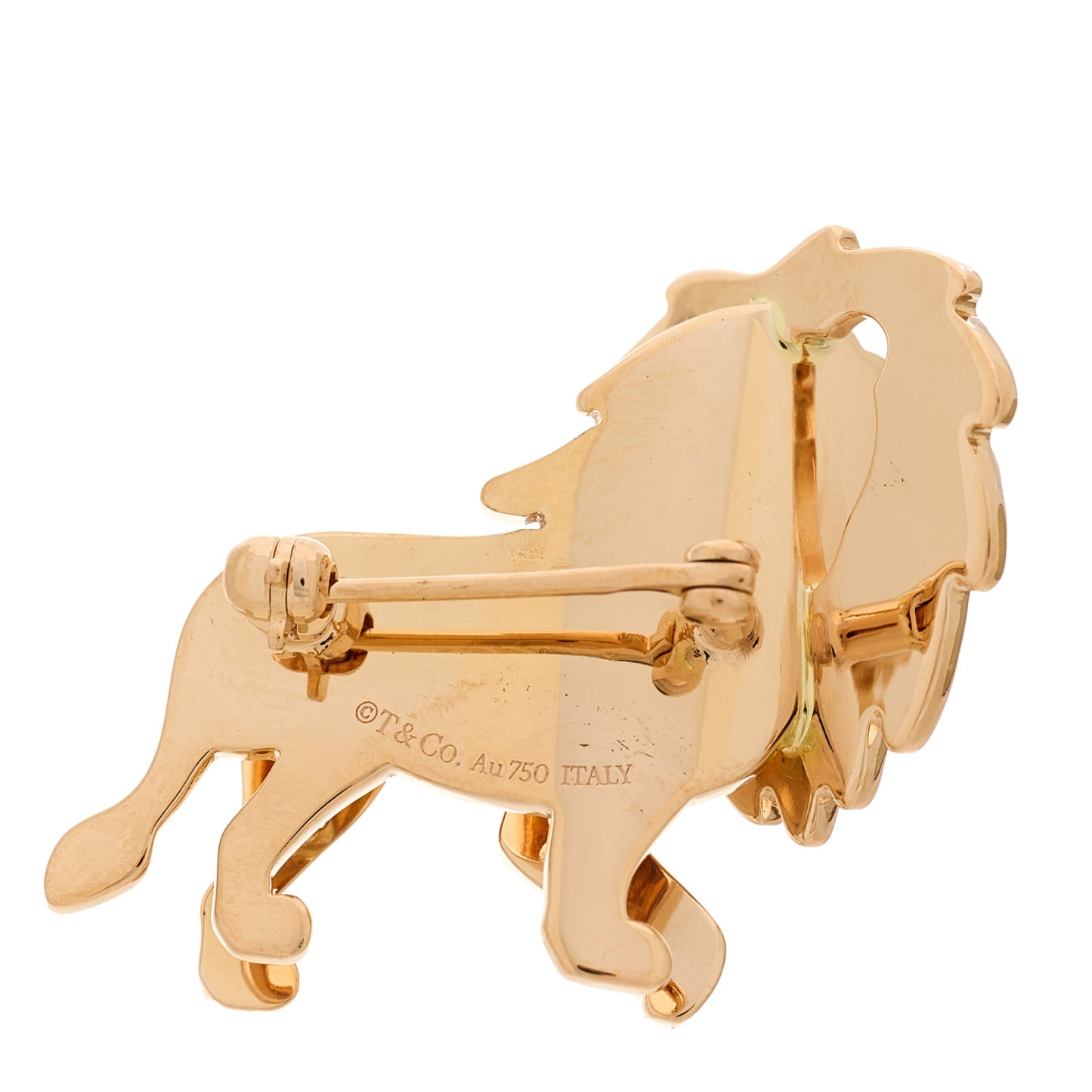 18K Rose Gold Diamond Save the Wild Lion Brooch