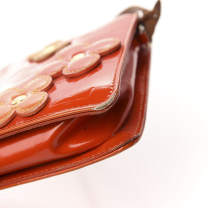 Louis Vuitton Vernis Lexington Fleurs Pochette Orange 8 of 14