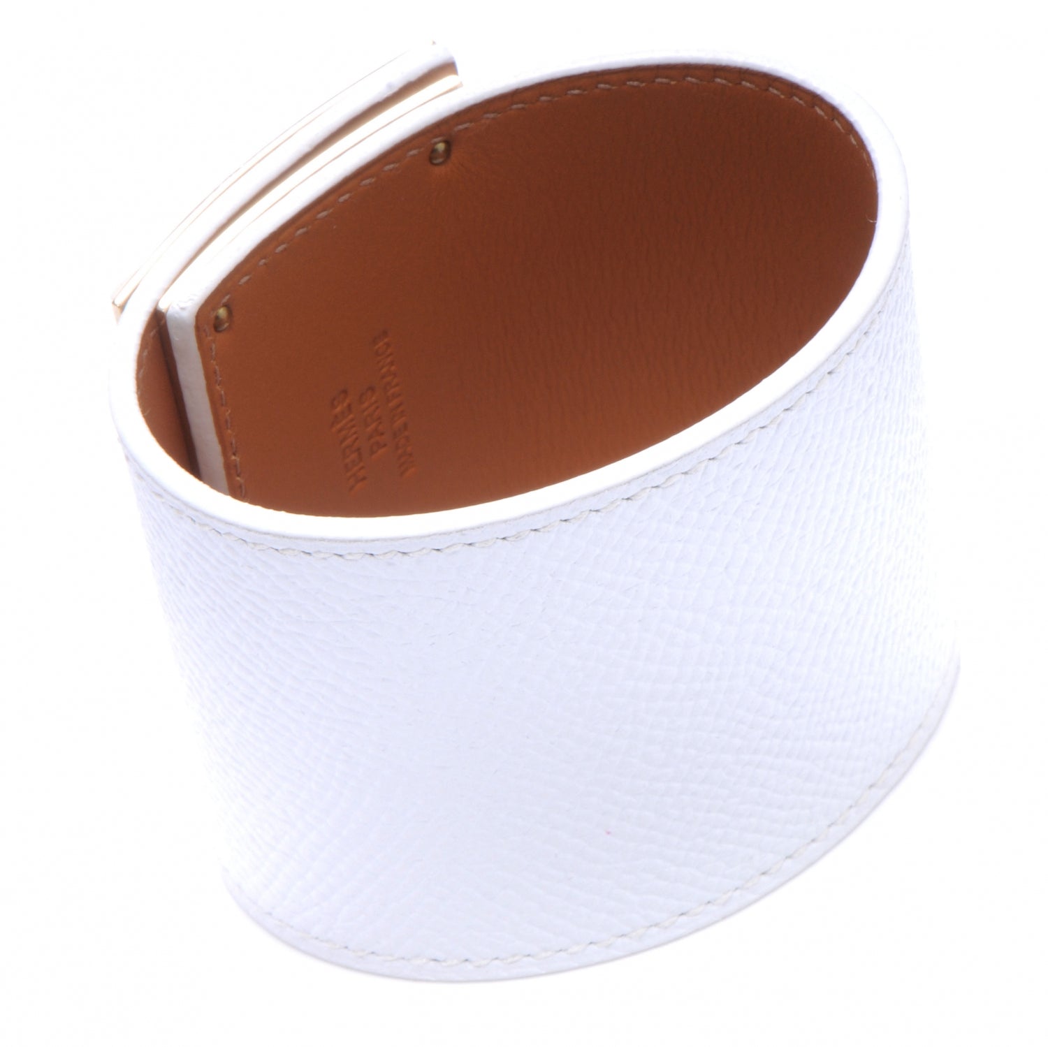 Hermes Epsom Extreme Bracelet Small White 3 of 5