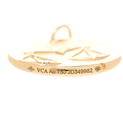 Van Cleef & Arpels 18K Yellow Gold Zodiac Libra Pendant 4 of 5