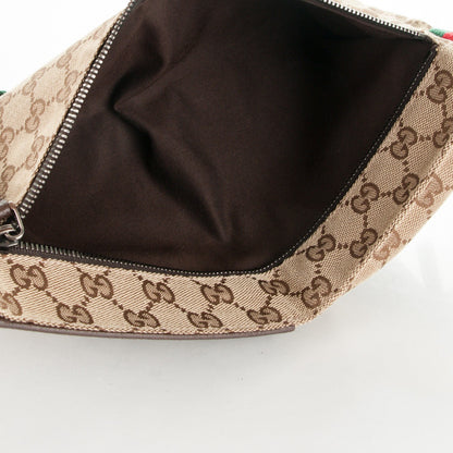 Gucci GG Monogram Double Pocket Belt Bag Dark Brown 5 of 8